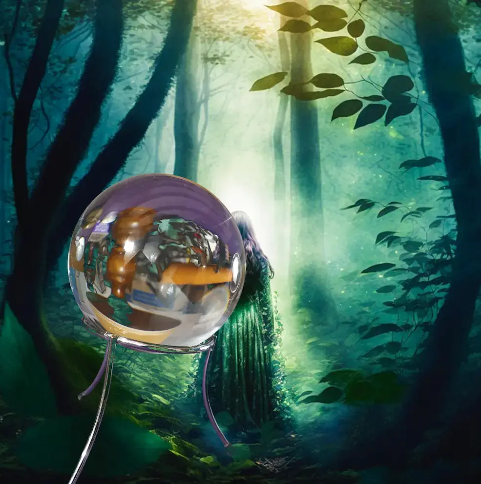 Boule de cristal – apparition d’une elfe