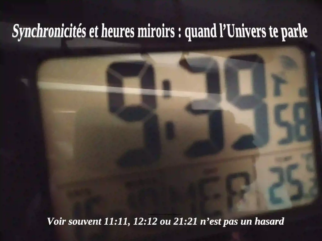 Réveil affichant l'heure miroir 09:39 - Synchronicités et messages de l'Univers