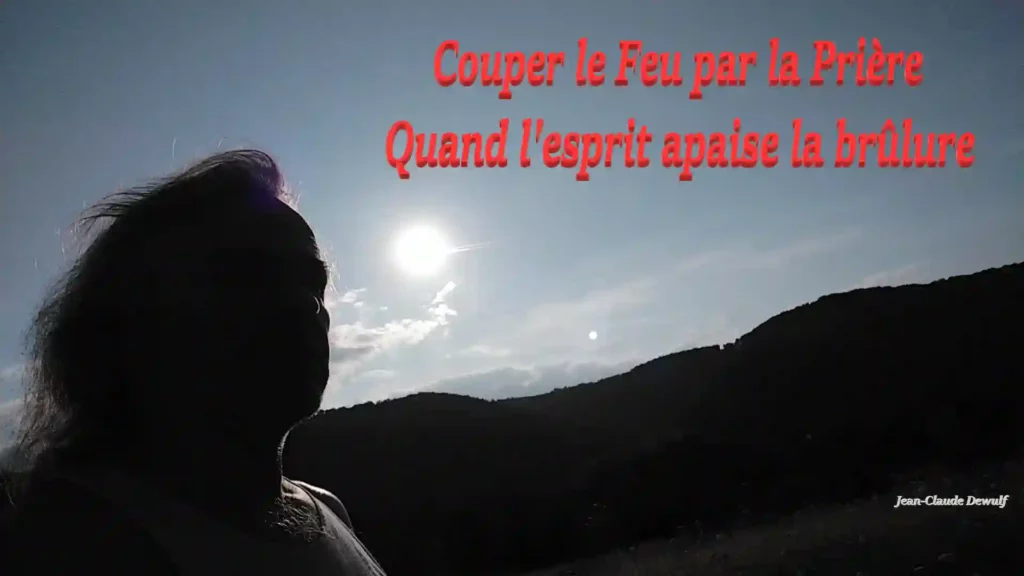 Jean Claude Dewulf, voyant-médium et coupeur de feu avec 40 ans d'expérience, dans la campagne au lever du soleil