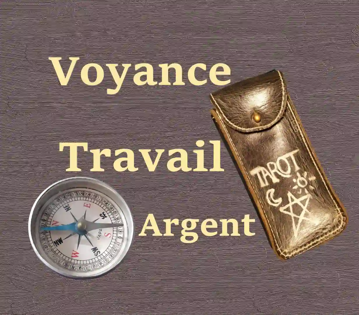 Boussole et étui de tarot symbolisant la voyance travail et argent avec Jean-Claude Dewulf